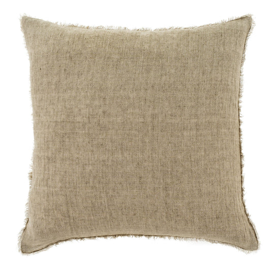 Lina almond linen cushion