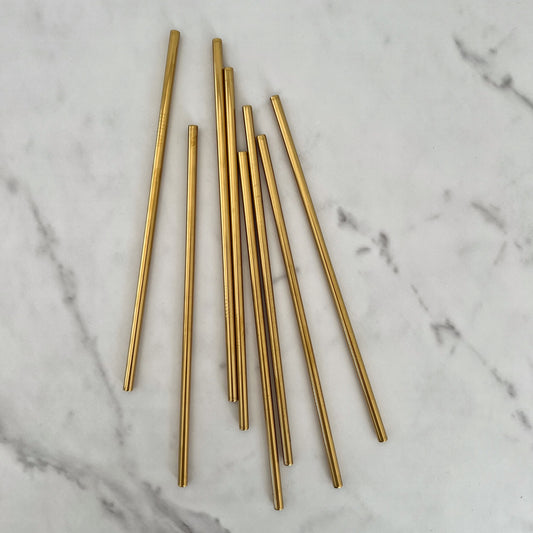 Set of 8 stainless steel straws