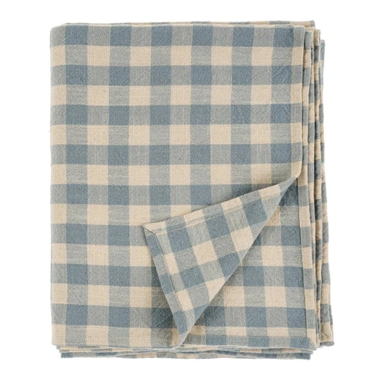 Somerset blue gingham tablecloth
